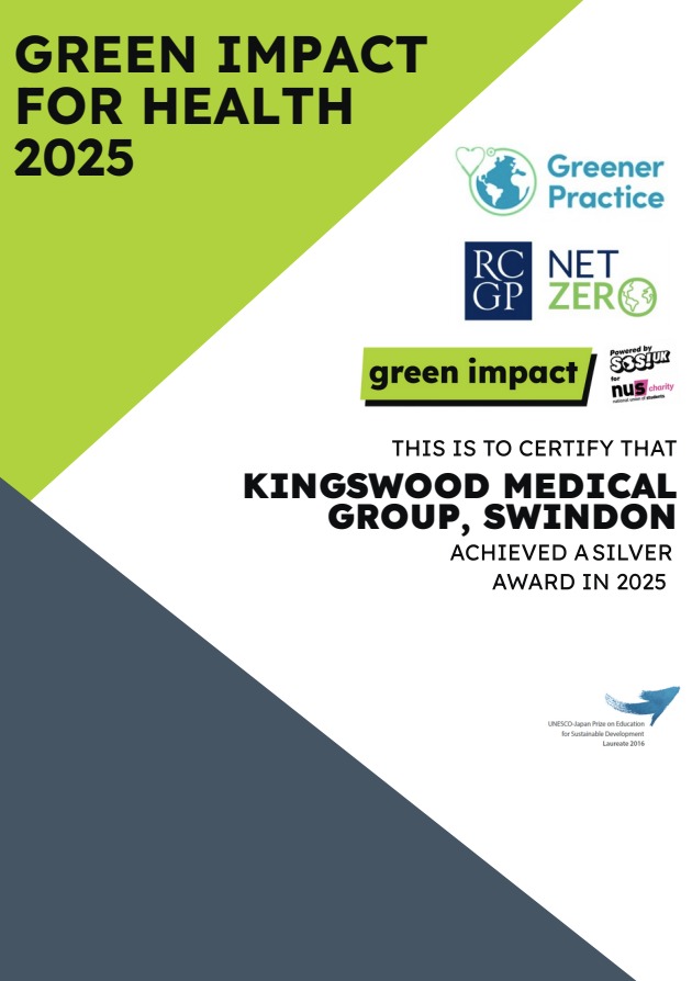 Green Impact for Health Practice 2025 – Silver Award